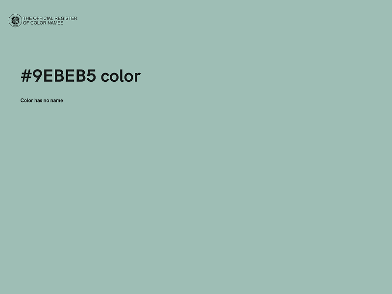 #9EBEB5 color image