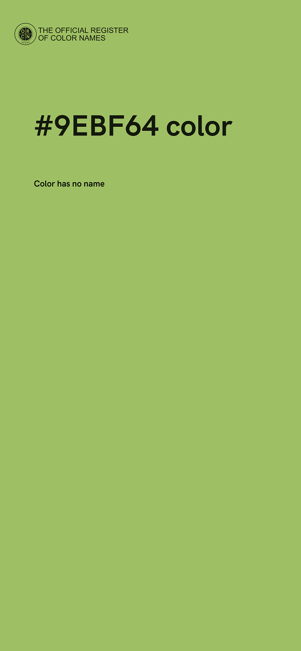 #9EBF64 color image