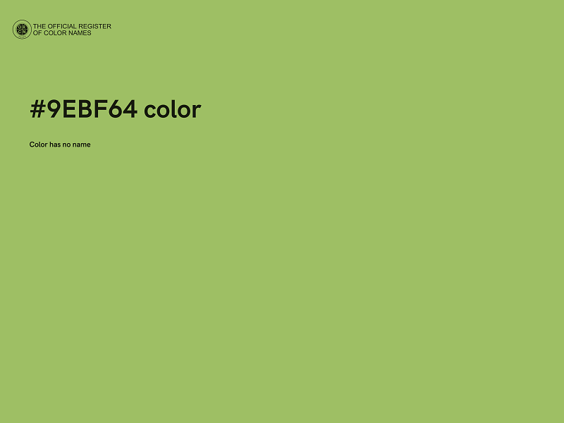 #9EBF64 color image
