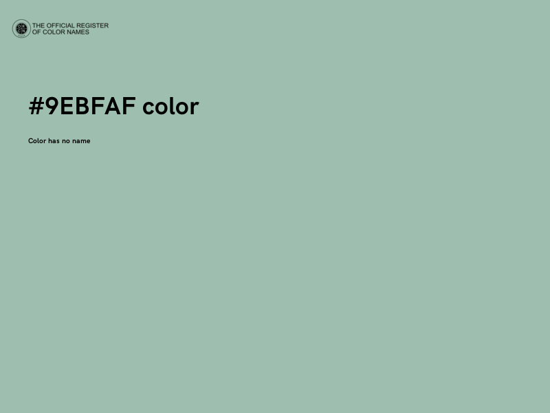 #9EBFAF color image