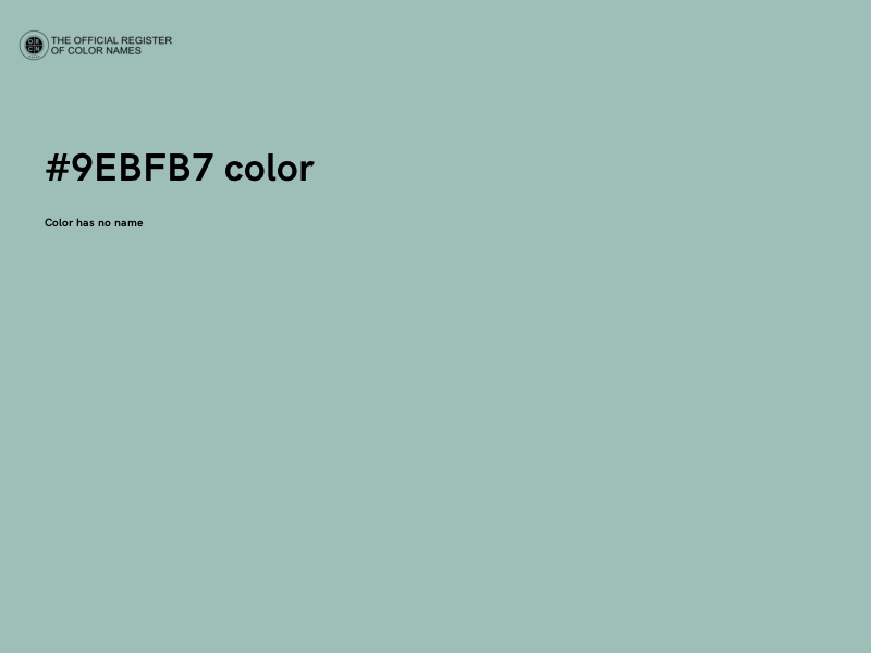#9EBFB7 color image