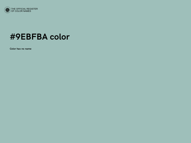 #9EBFBA color image