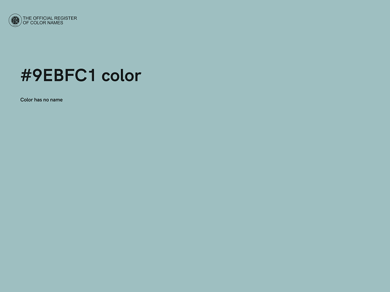 #9EBFC1 color image