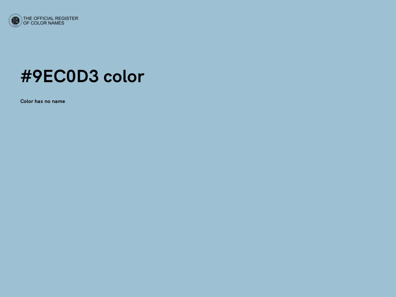 #9EC0D3 color image