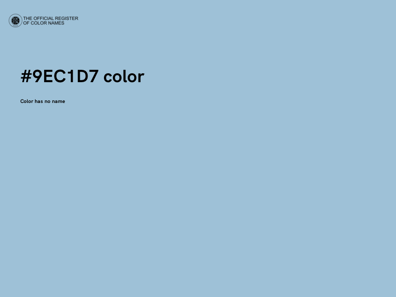 #9EC1D7 color image