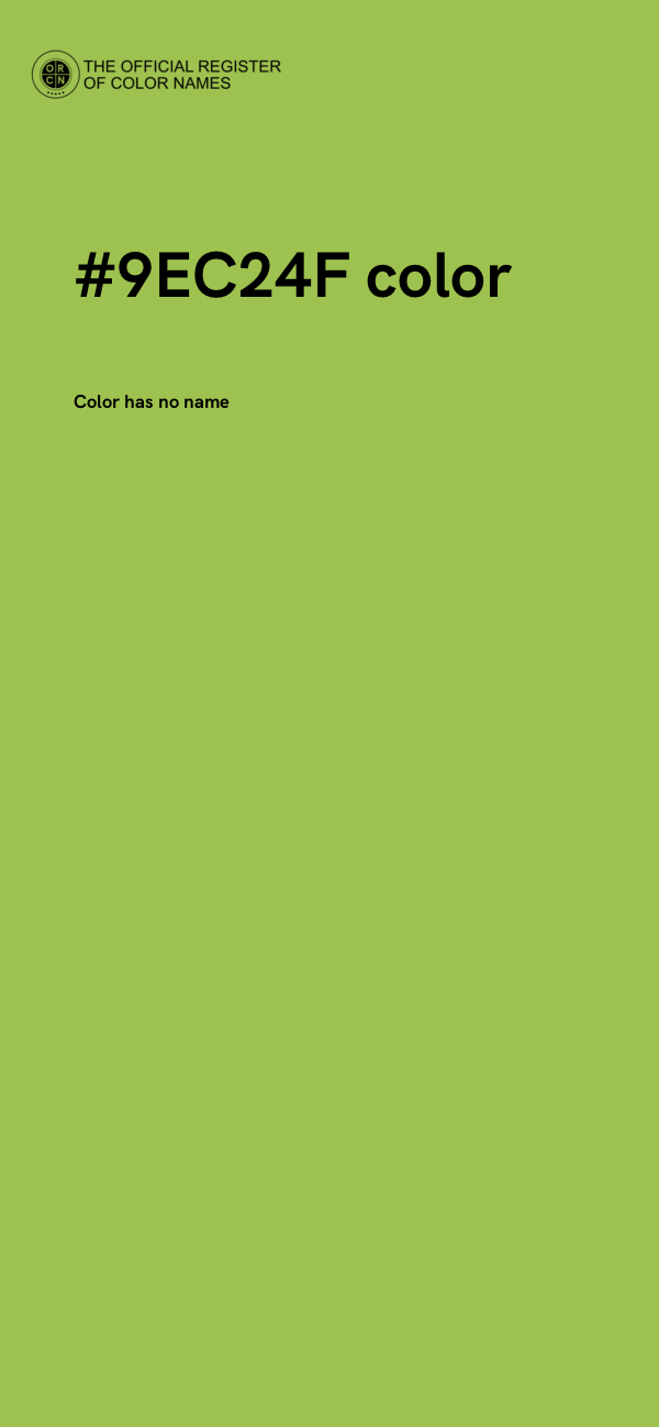 #9EC24F color image