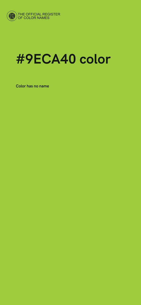 #9ECA40 color image