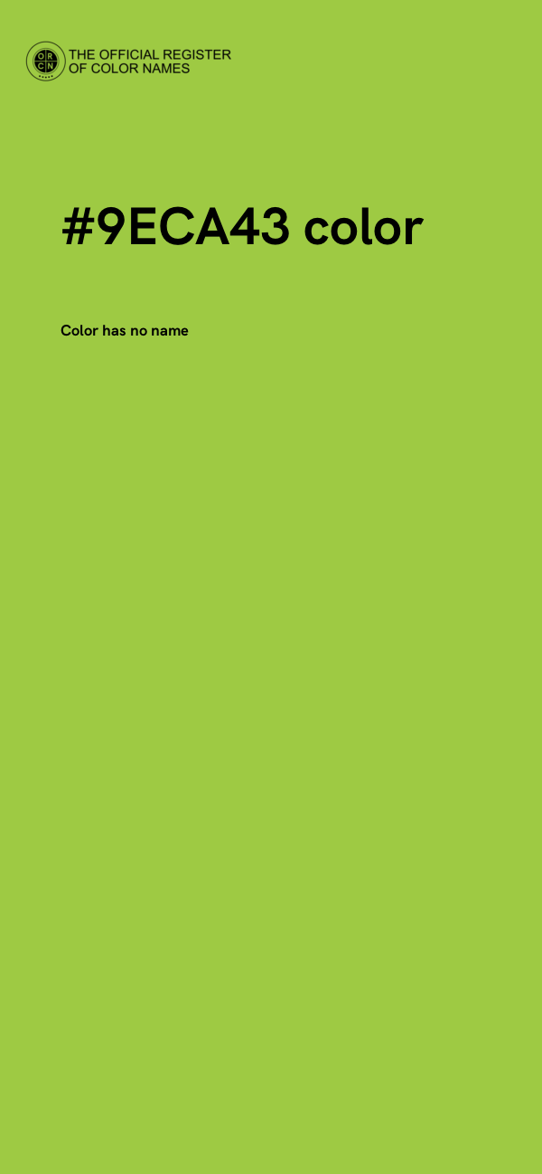 #9ECA43 color image