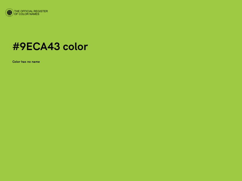 #9ECA43 color image