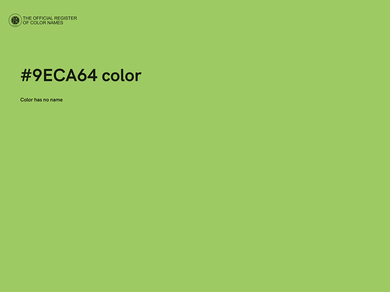 #9ECA64 color image