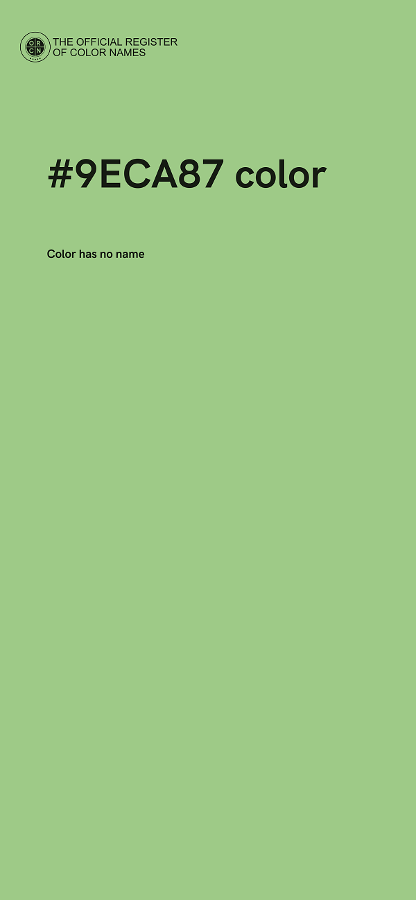 #9ECA87 color image