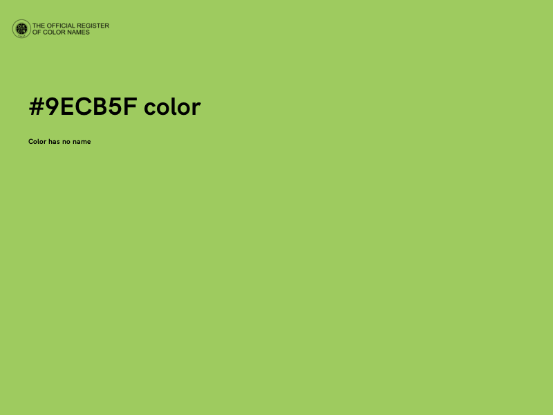 #9ECB5F color image