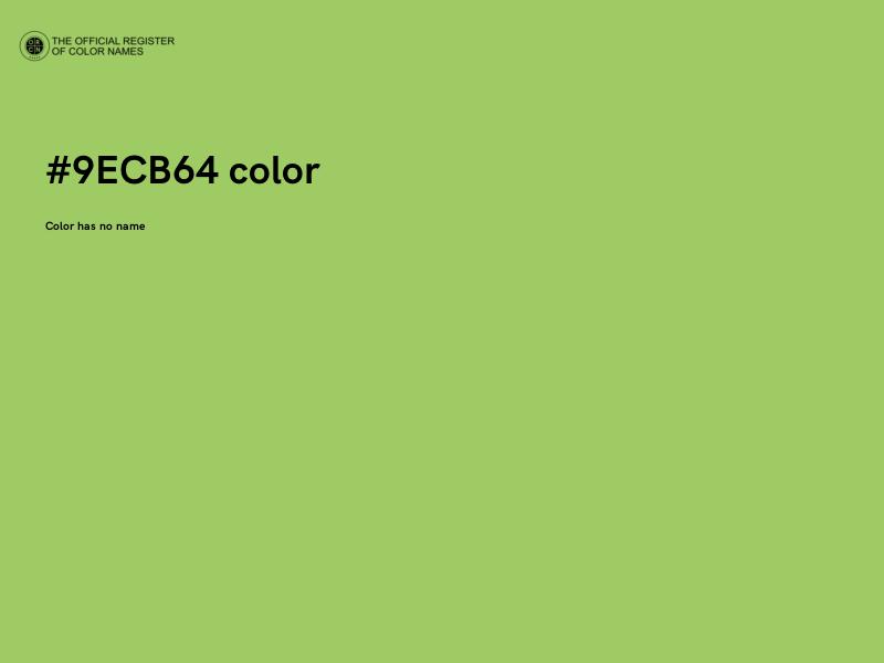 #9ECB64 color image