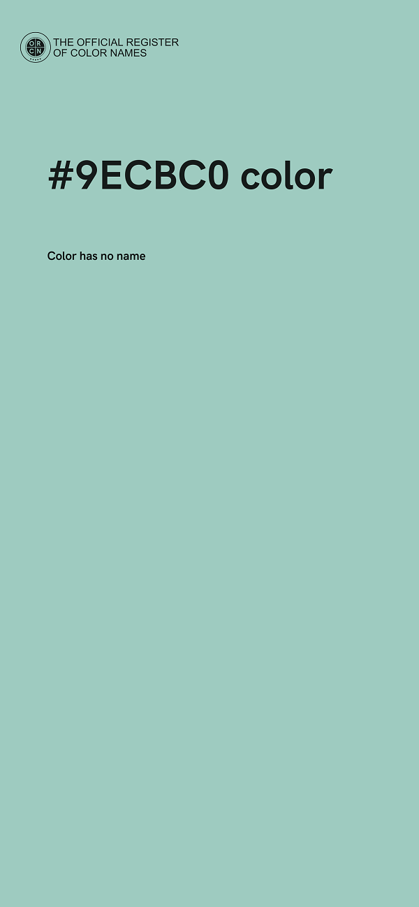 #9ECBC0 color image