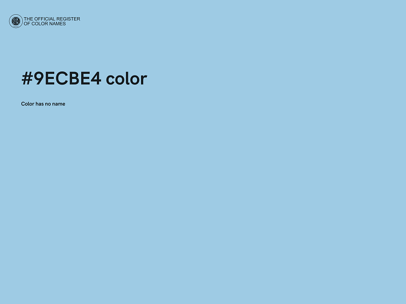 #9ECBE4 color image