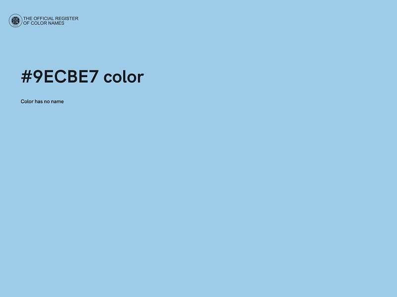 #9ECBE7 color image
