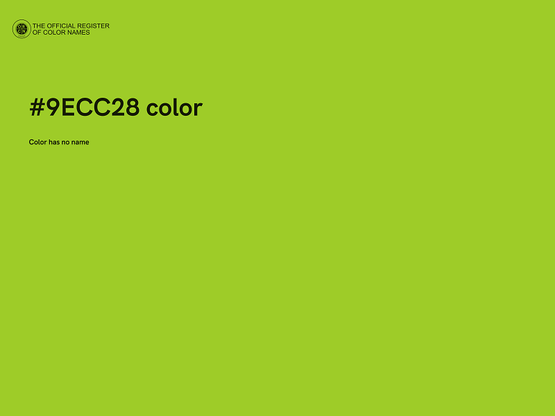 #9ECC28 color image