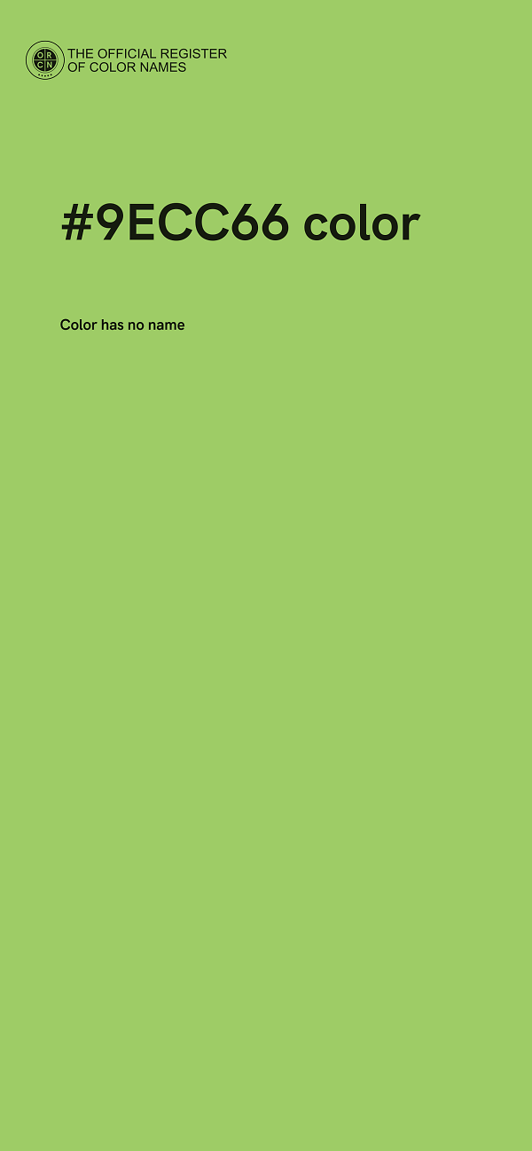 #9ECC66 color image