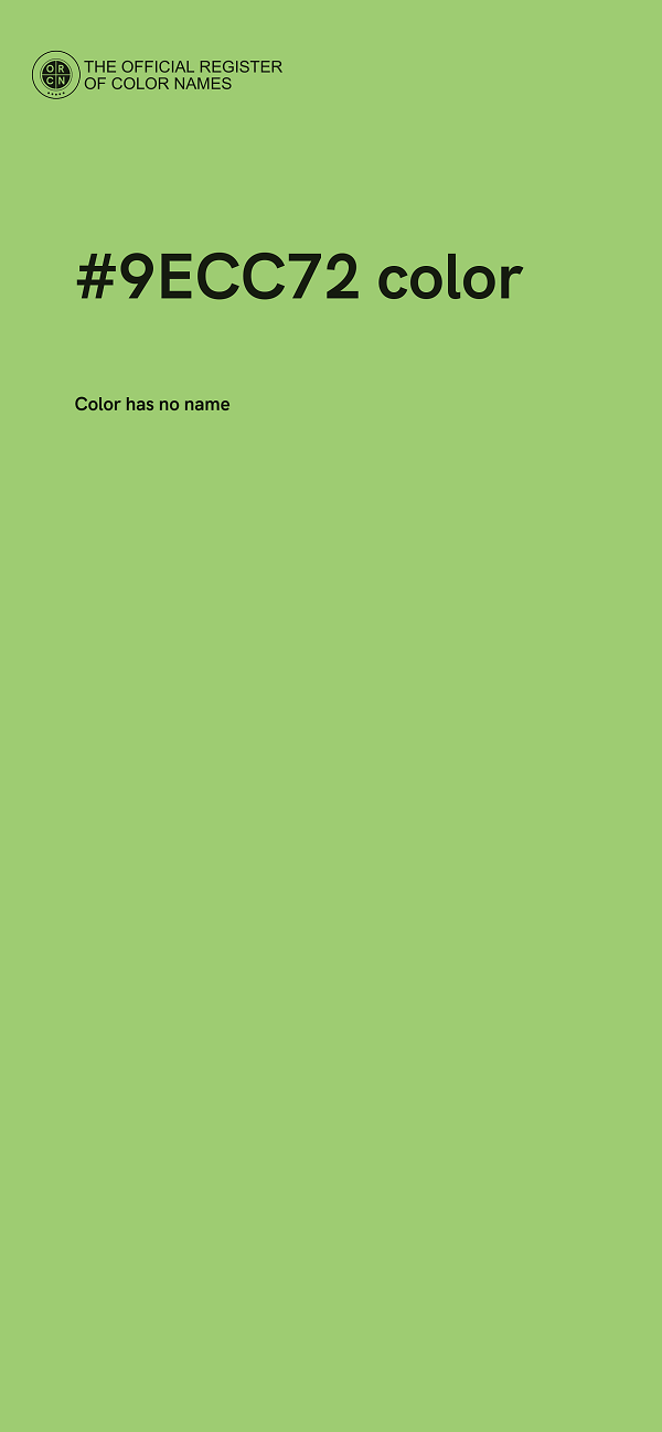 #9ECC72 color image