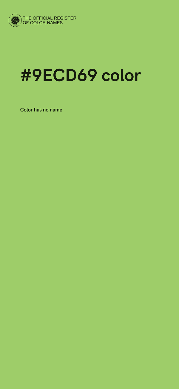 #9ECD69 color image