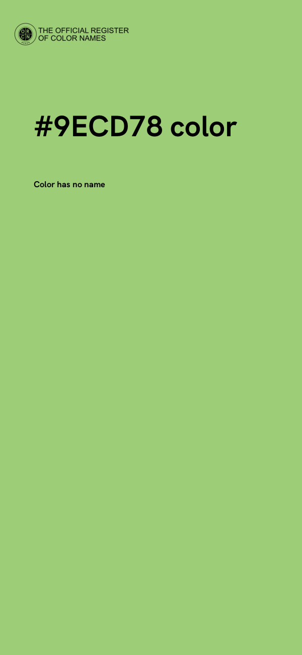 #9ECD78 color image