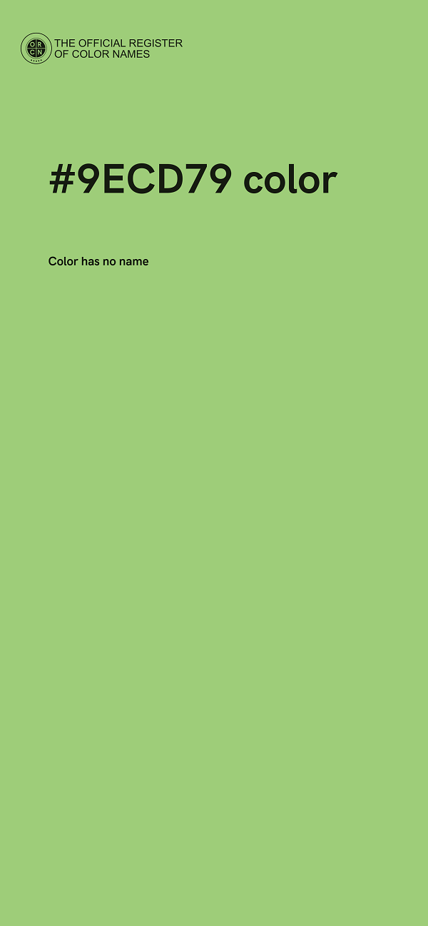 #9ECD79 color image