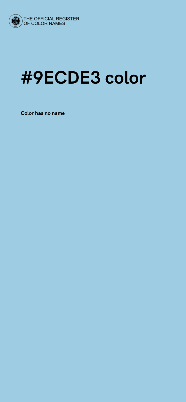#9ECDE3 color image