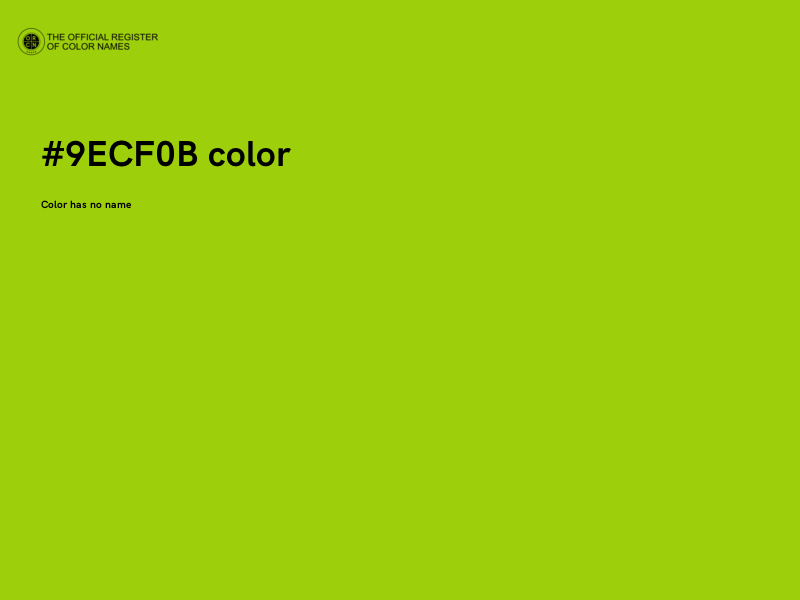 #9ECF0B color image
