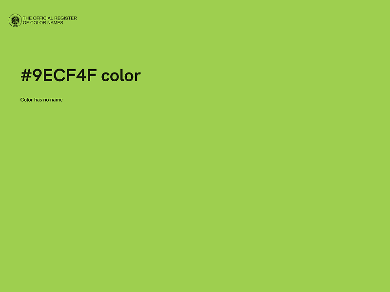 #9ECF4F color image