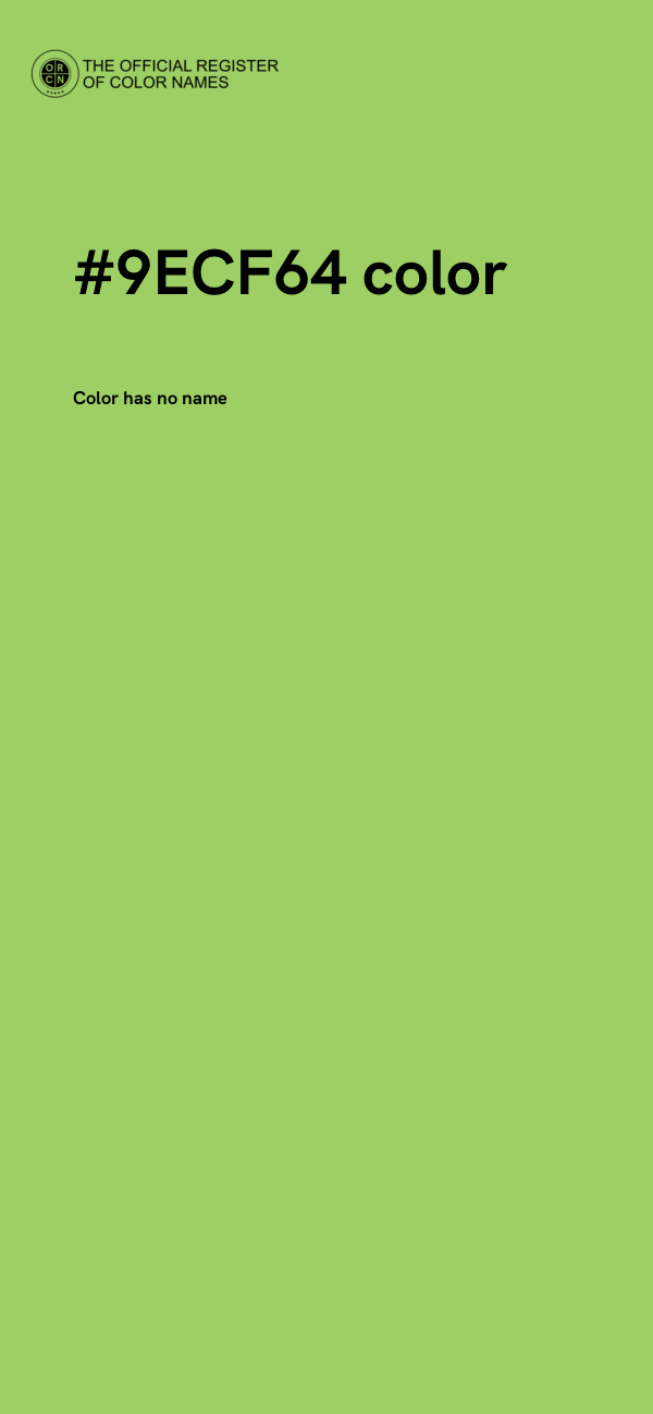 #9ECF64 color image