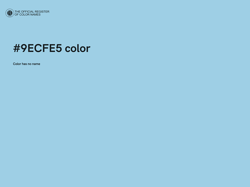 #9ECFE5 color image