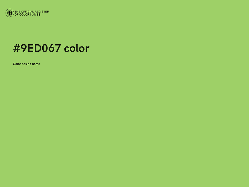 #9ED067 color image