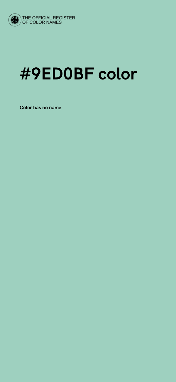 #9ED0BF color image