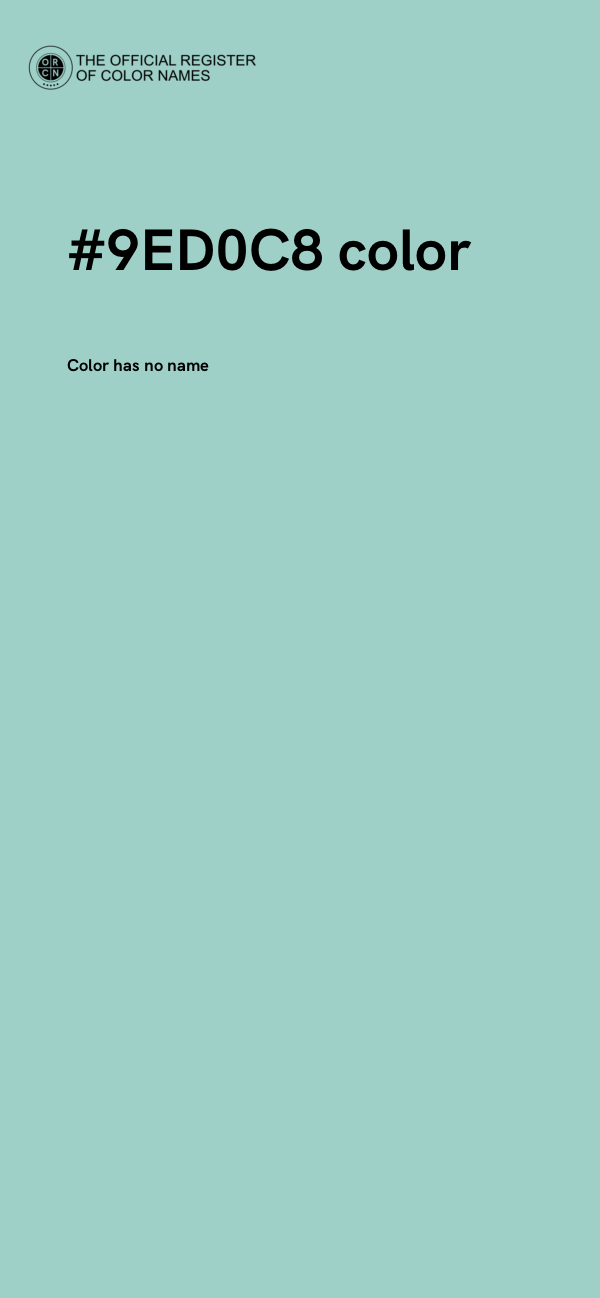 #9ED0C8 color image