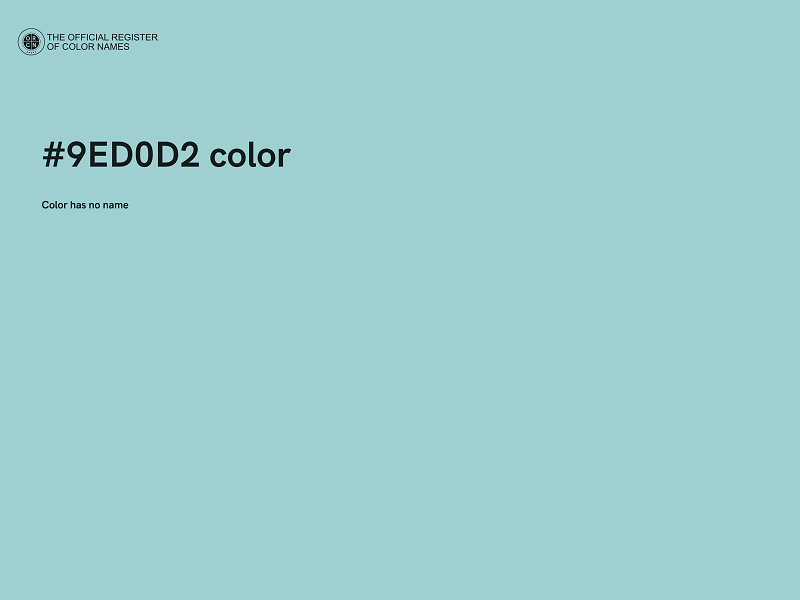 #9ED0D2 color image