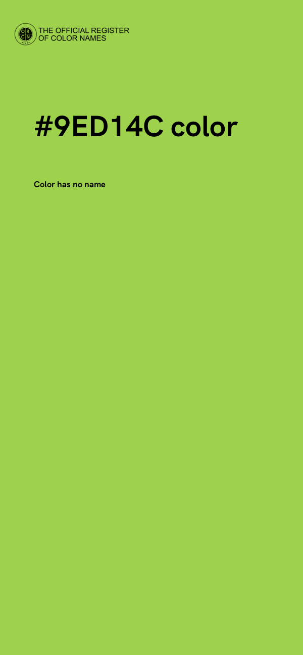#9ED14C color image