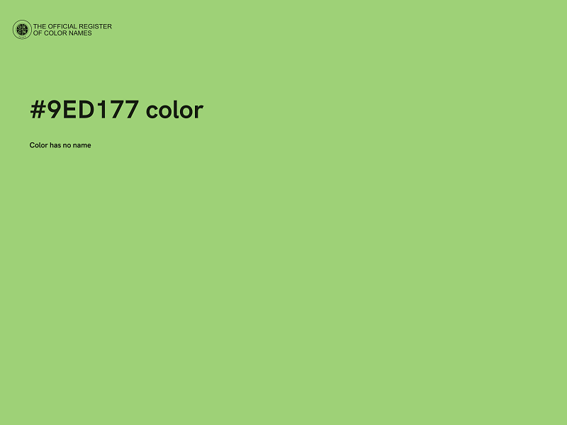 #9ED177 color image