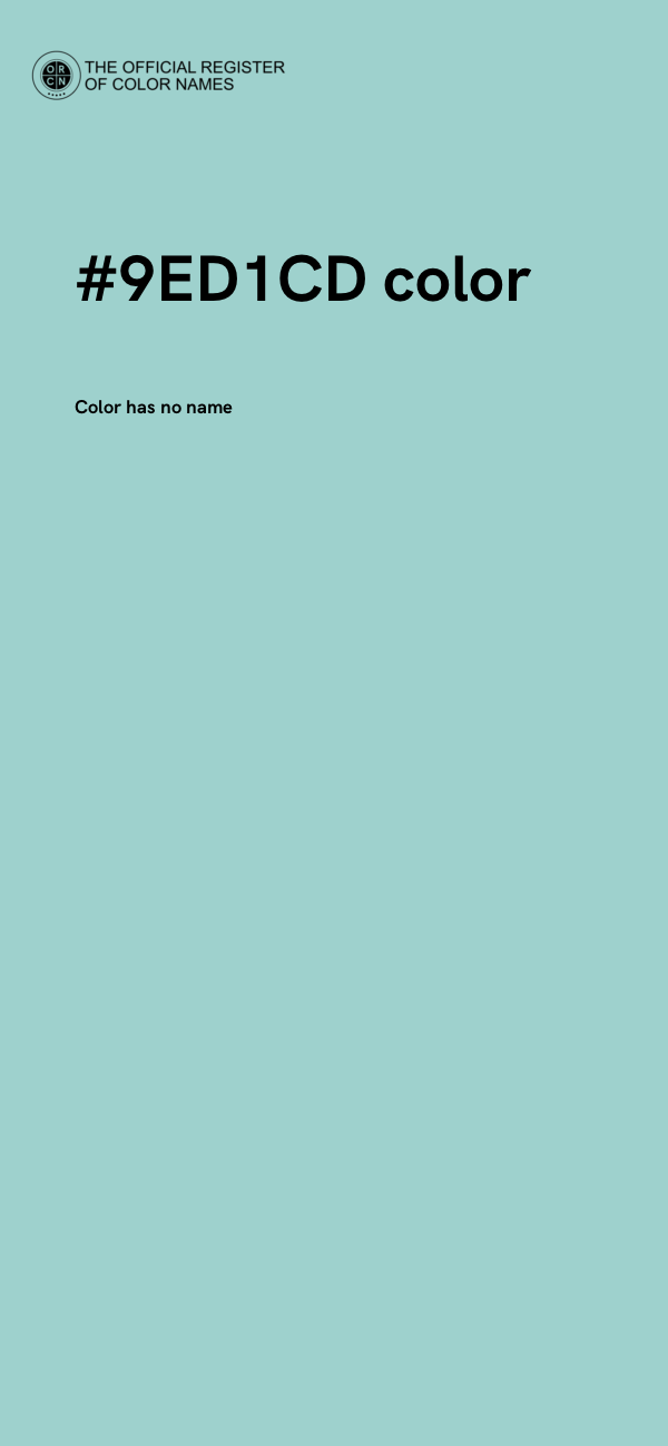 #9ED1CD color image