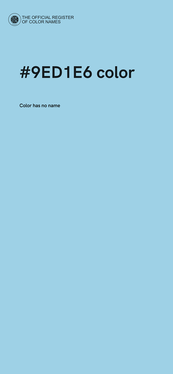 #9ED1E6 color image