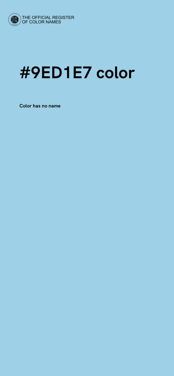 #9ED1E7 color image