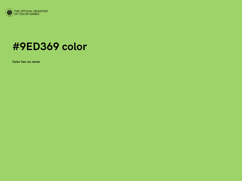 #9ED369 color image