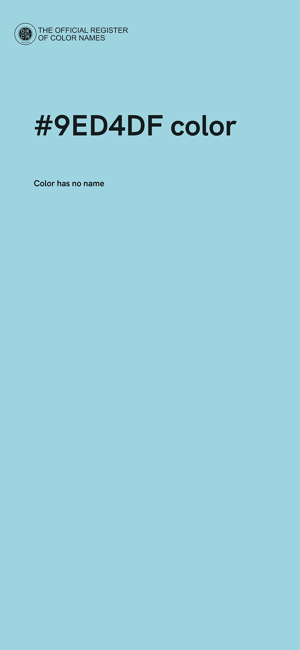 #9ED4DF color image