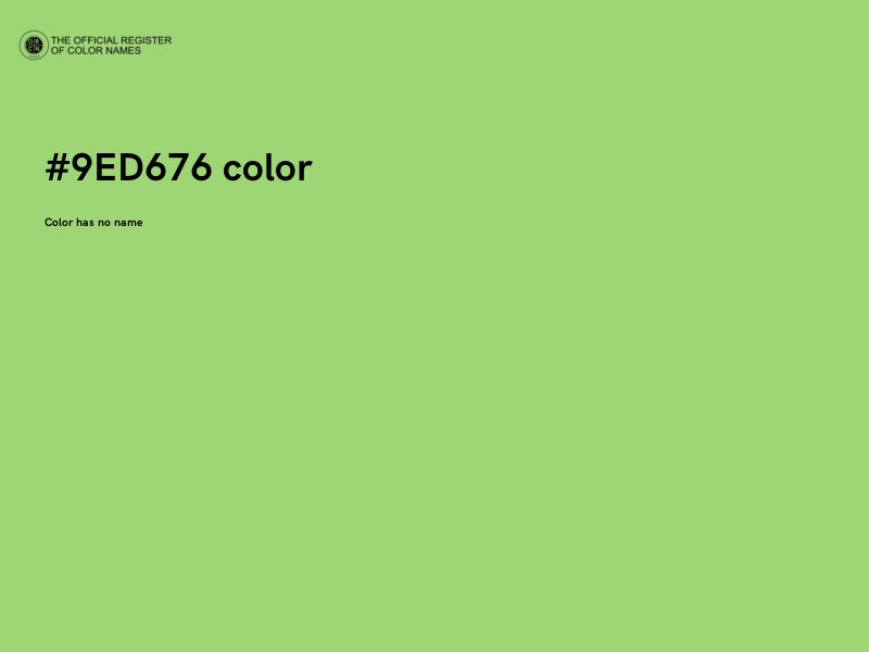 #9ED676 color image