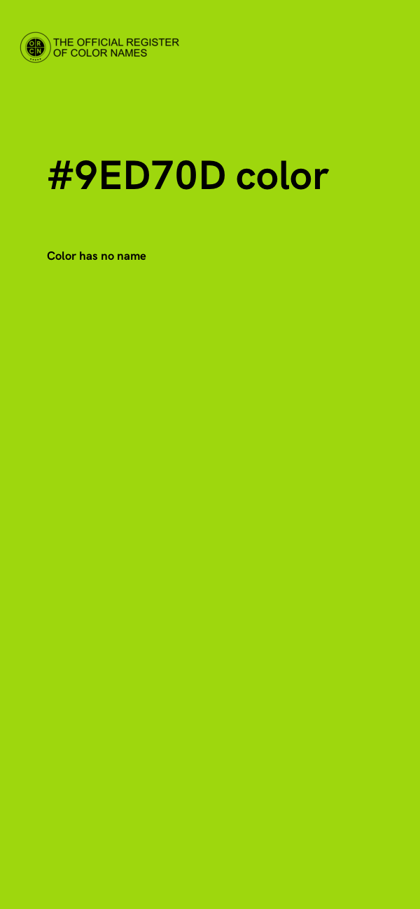#9ED70D color image