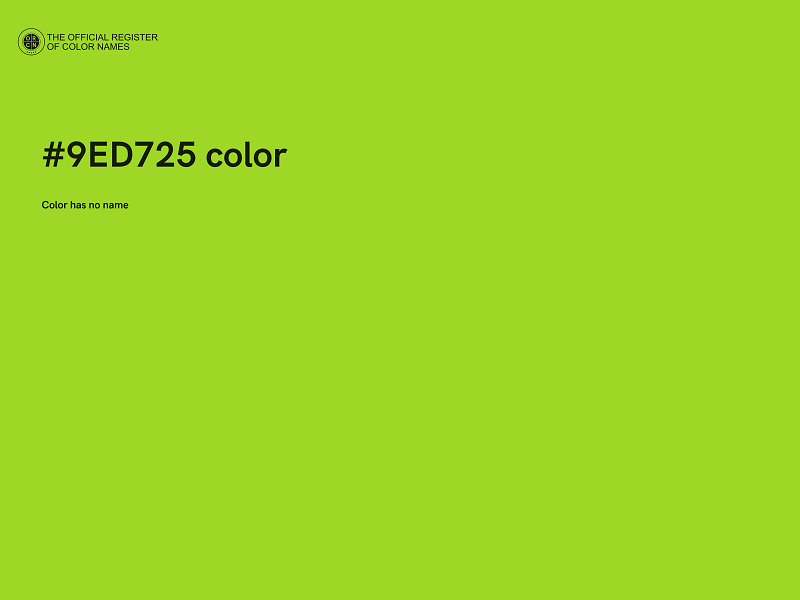 #9ED725 color image