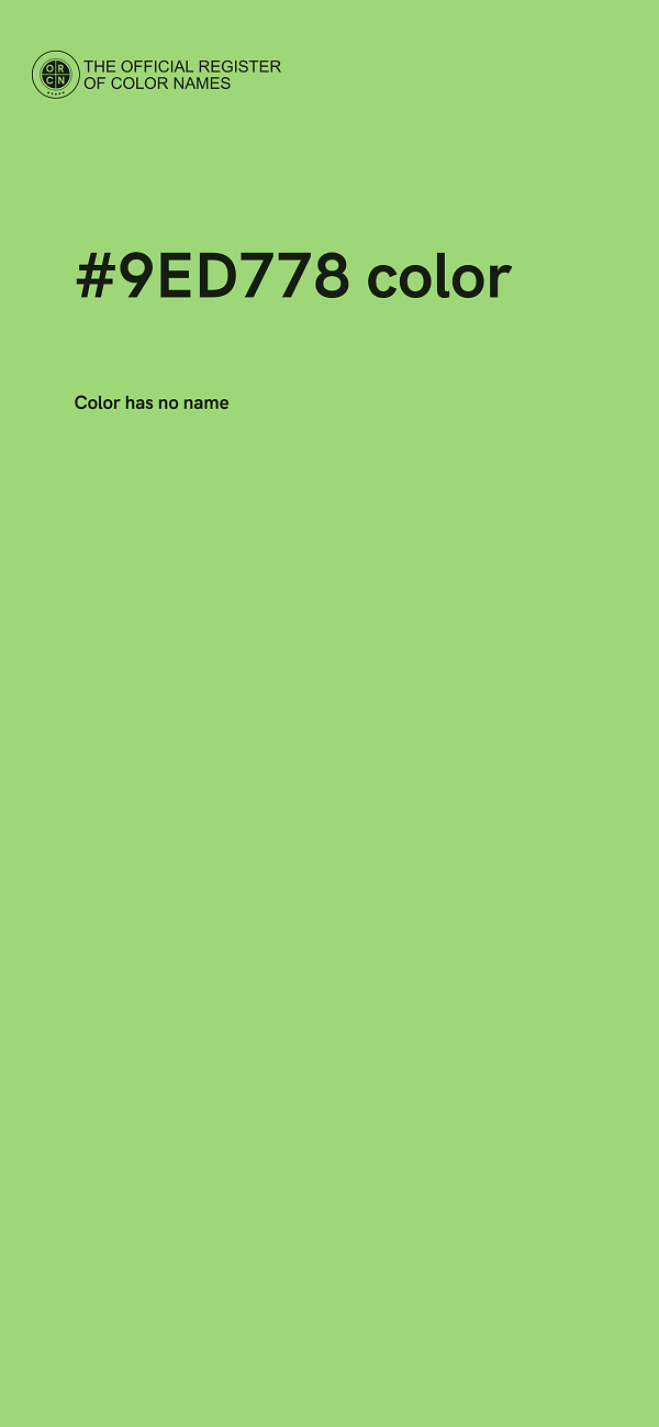 #9ED778 color image