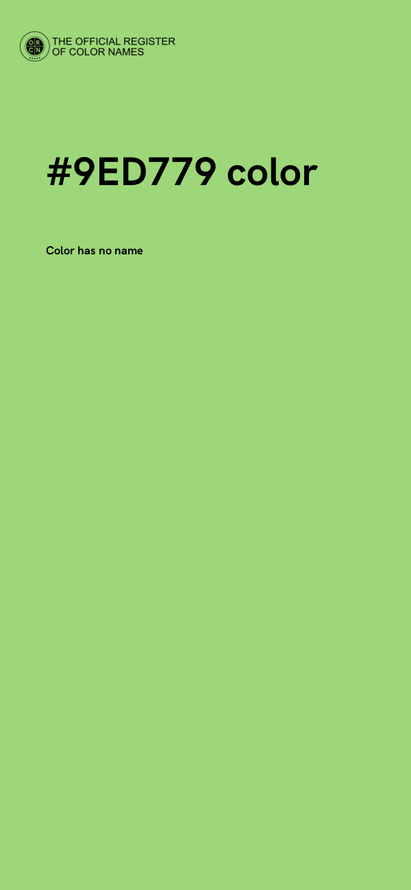 #9ED779 color image