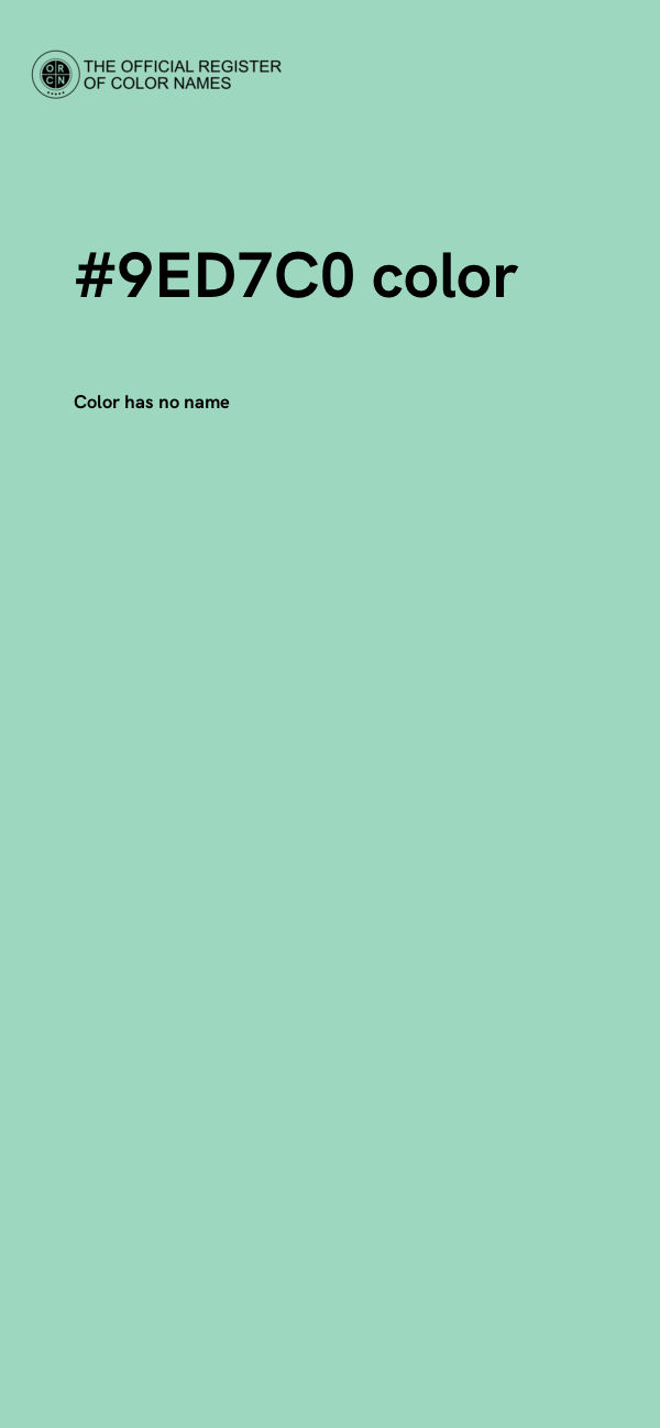 #9ED7C0 color image