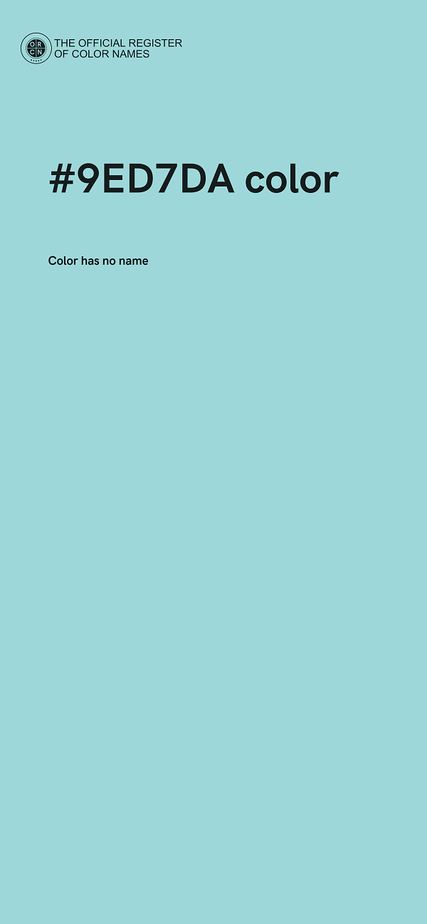 #9ED7DA color image