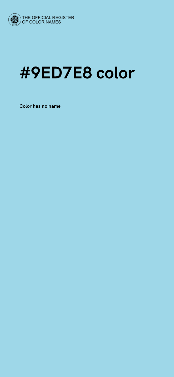 #9ED7E8 color image